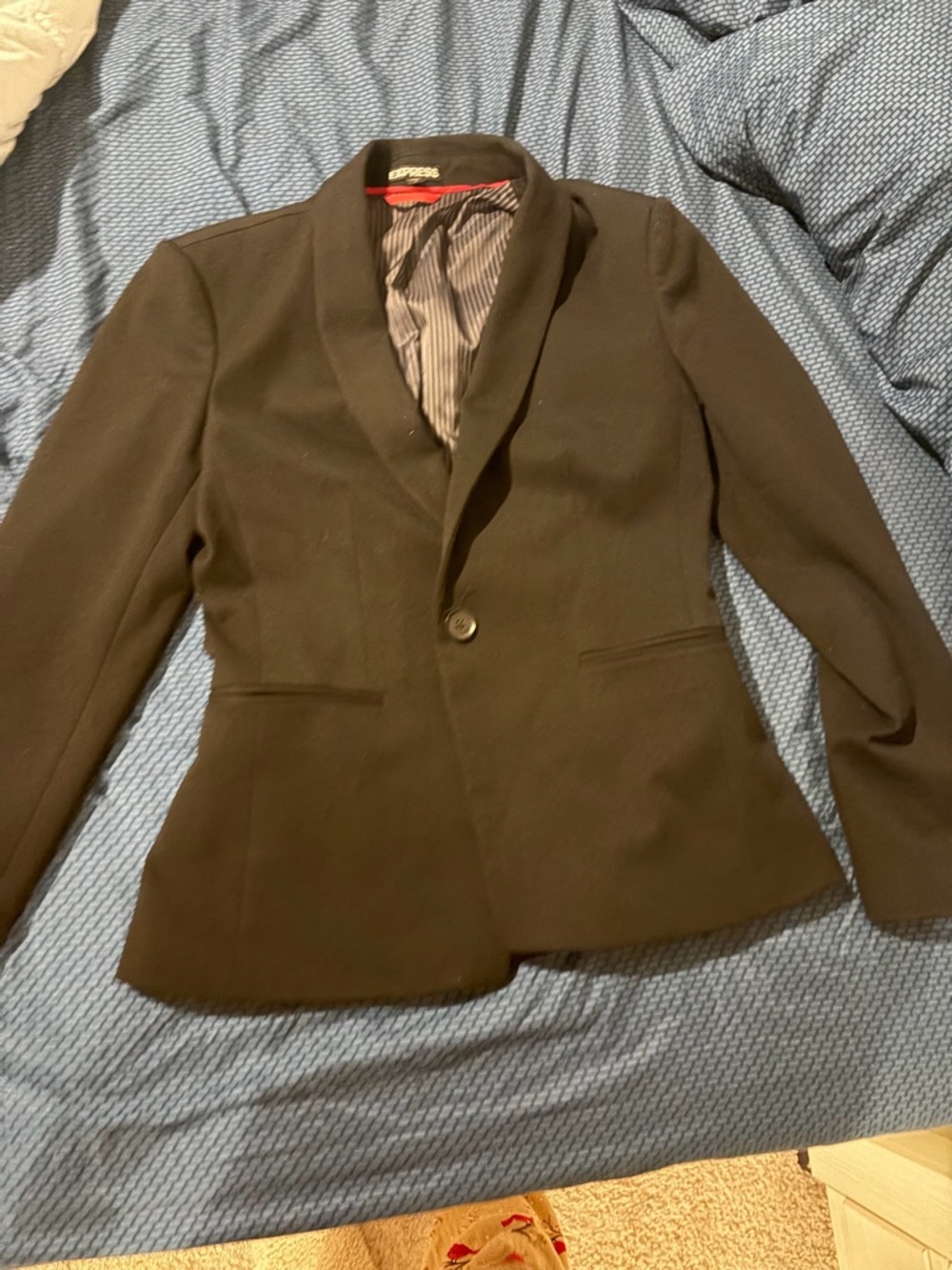 Classic Black Women's Blazer - Tailored Single-Button Jacket - Picture 3 of 4